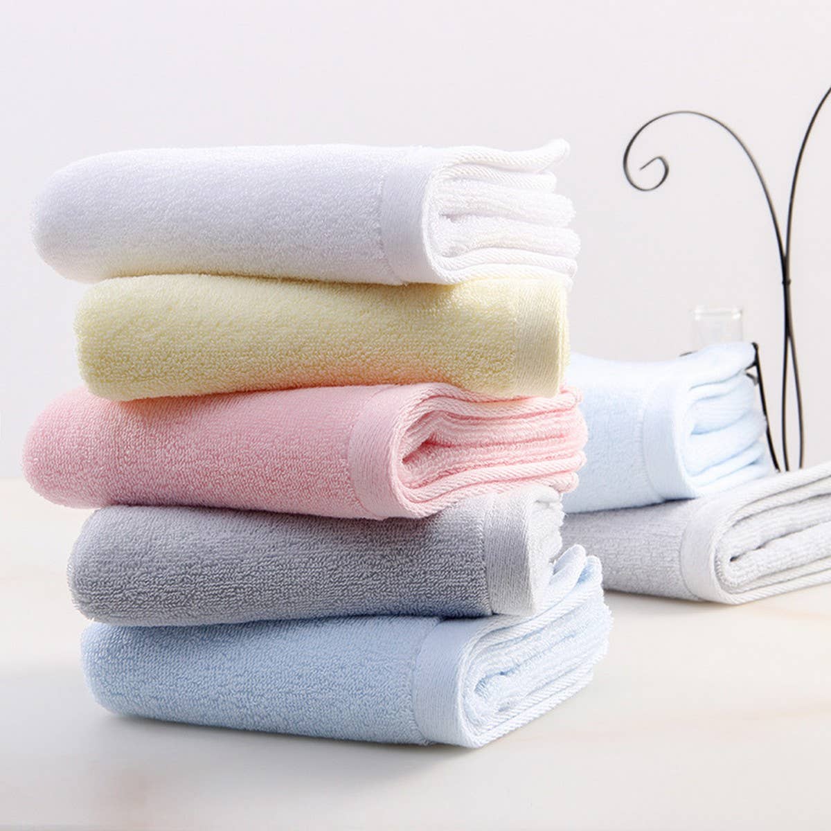 SOLID COLOR COTTON THICK SOFT ABSORBENT TOWEL_CWMM2316