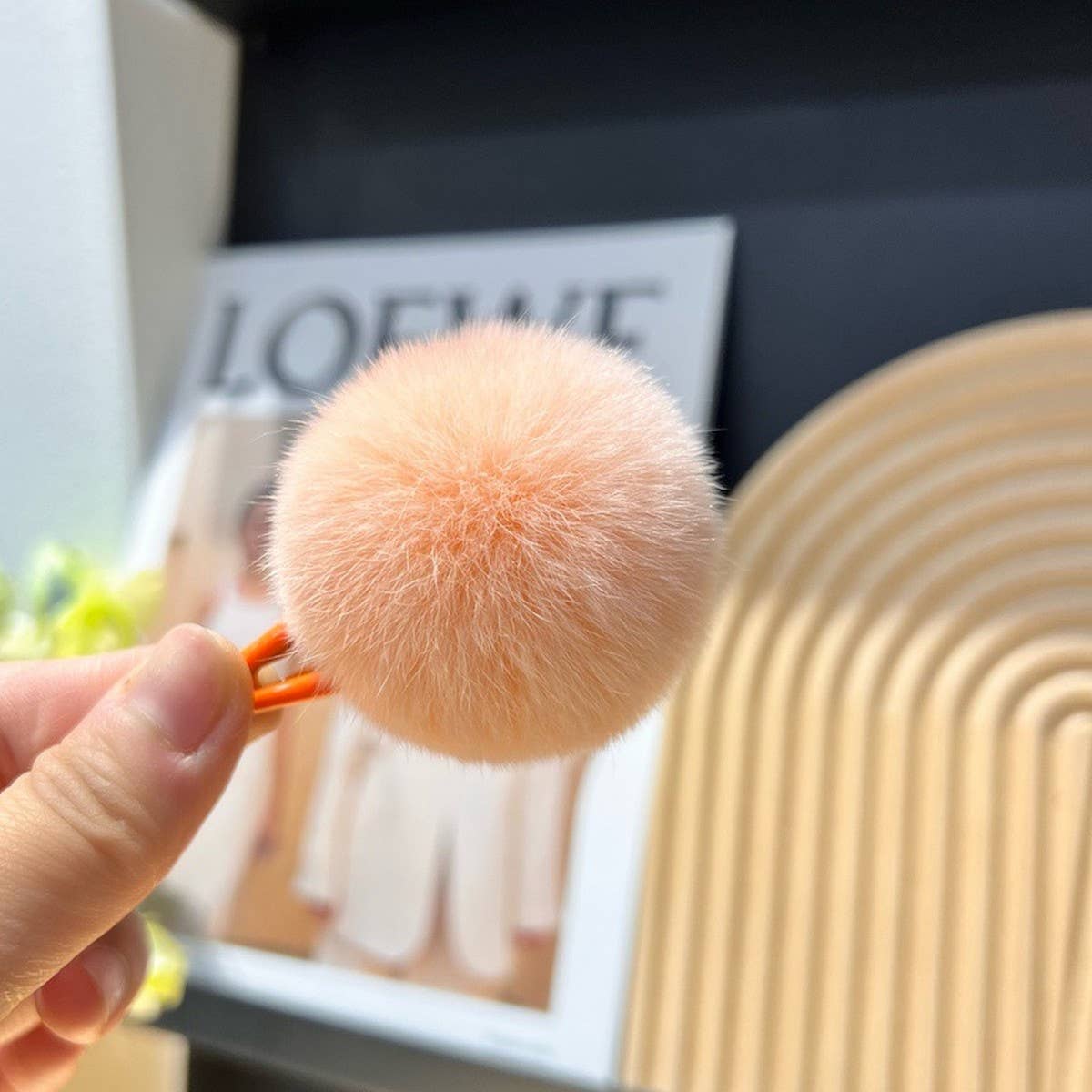 COLORFUL POM-POM BANGS CUTE MINI HAIR CLIP