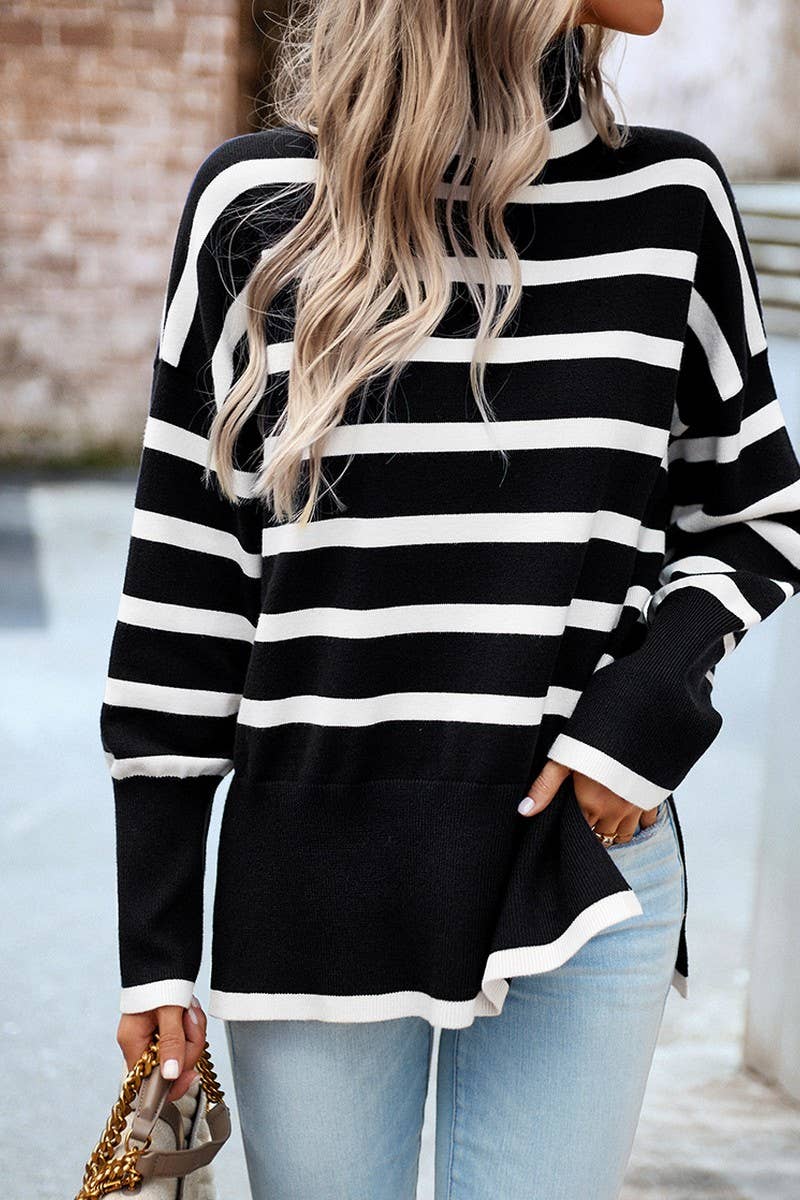 CWOSWL1631_Turtle Neck Long Sleeve Pullover Sweater