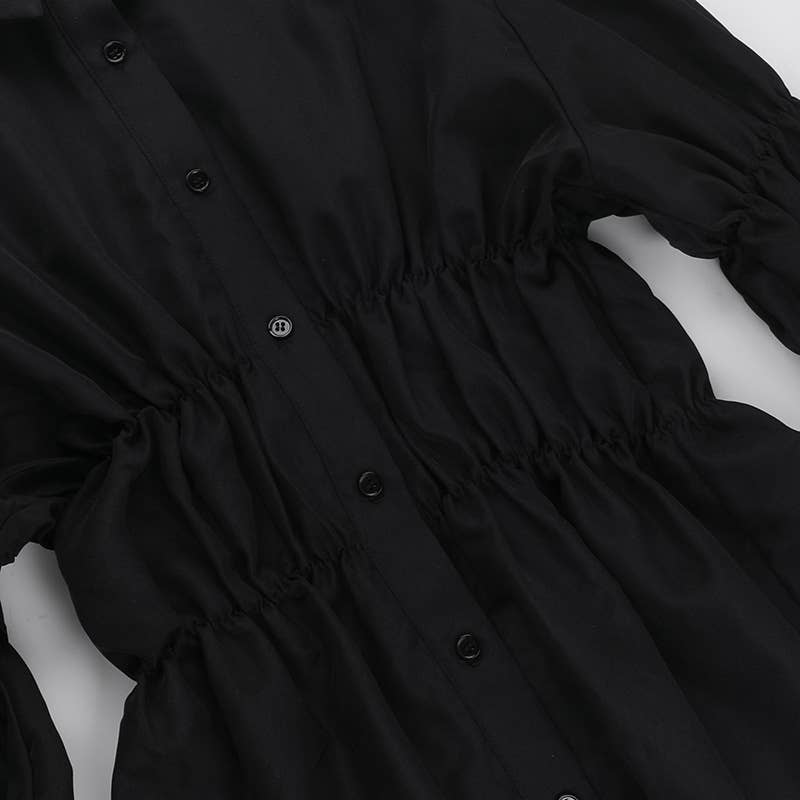 TEMPERAMENT CASUAL PLEATED SHIRT LONG SLEEVE