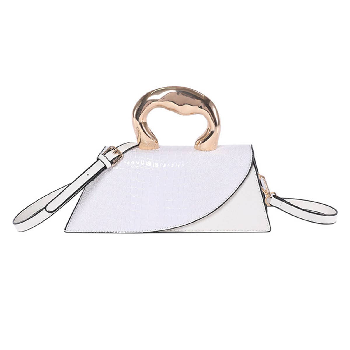 Stone-patterned retro crossbody small square bag