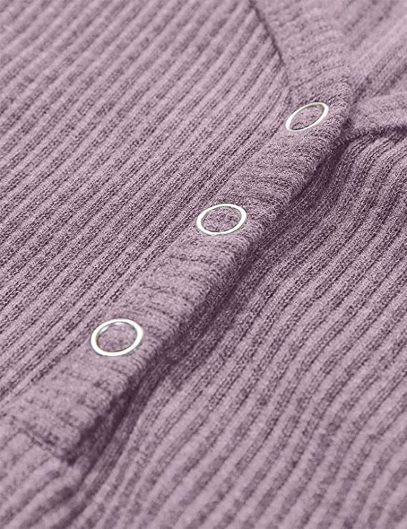 SOLID COLOR V-NECK BREASTED SLIM-FIT KNIT VEST