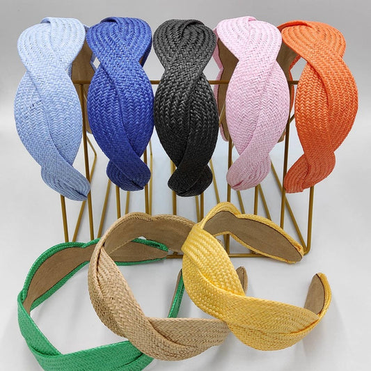 FASHION SOLID COLOR STRAW HEADBAND_CWAHA1674