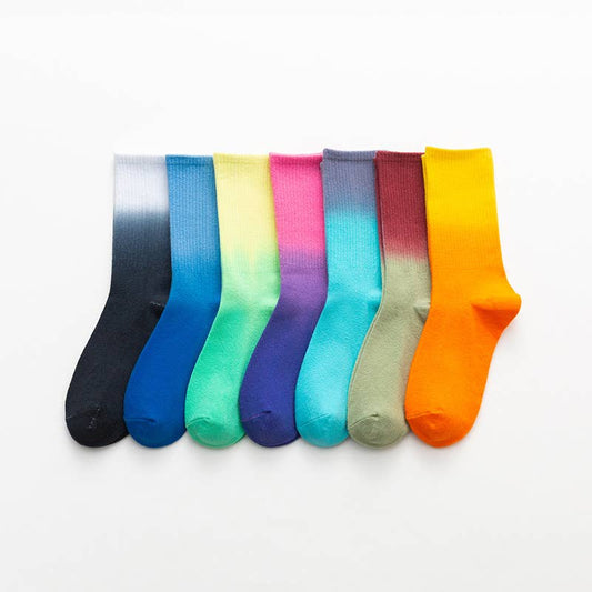 MIDDLE TUBE TIE-DYED SKATEBOARD SPORTS SOCKS