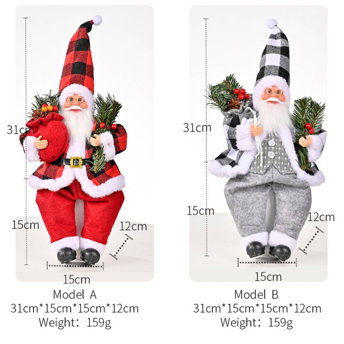 CWASC1950_CHRISTMAS DOLL SANTA CLAUS DOLL DECORATION