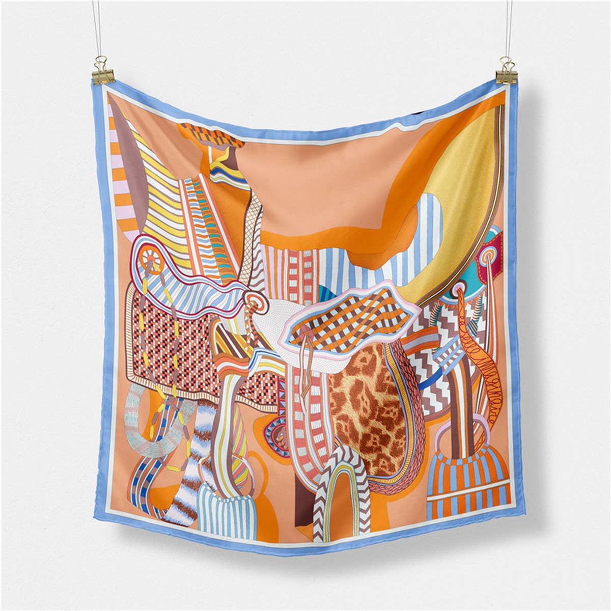 THIN VERSATILE PRINTED SQUARE SCARF