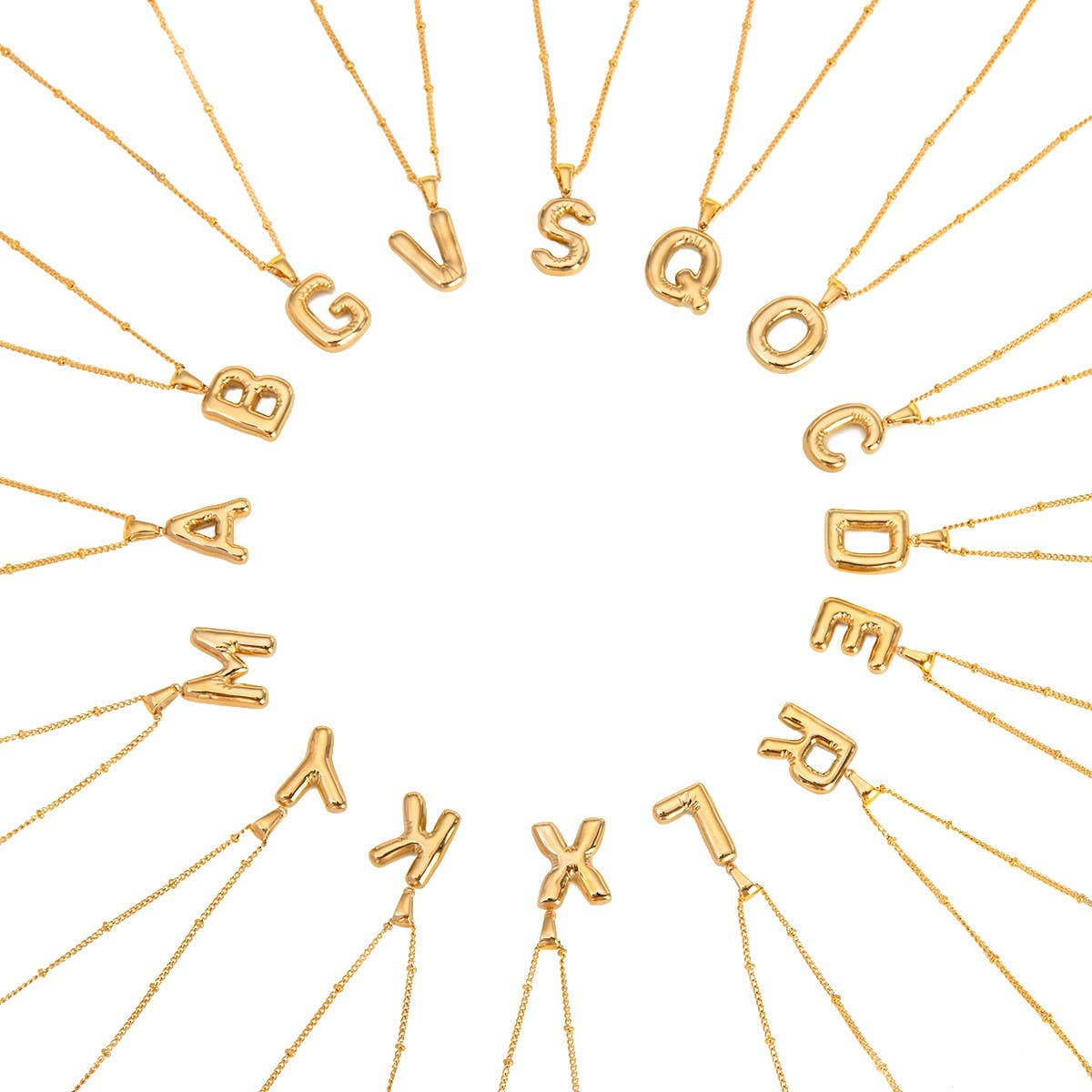 NICHE ALL-MATCH TEMPERAMENT GLOSSY LETTER NECKLACE_CWAJE1893