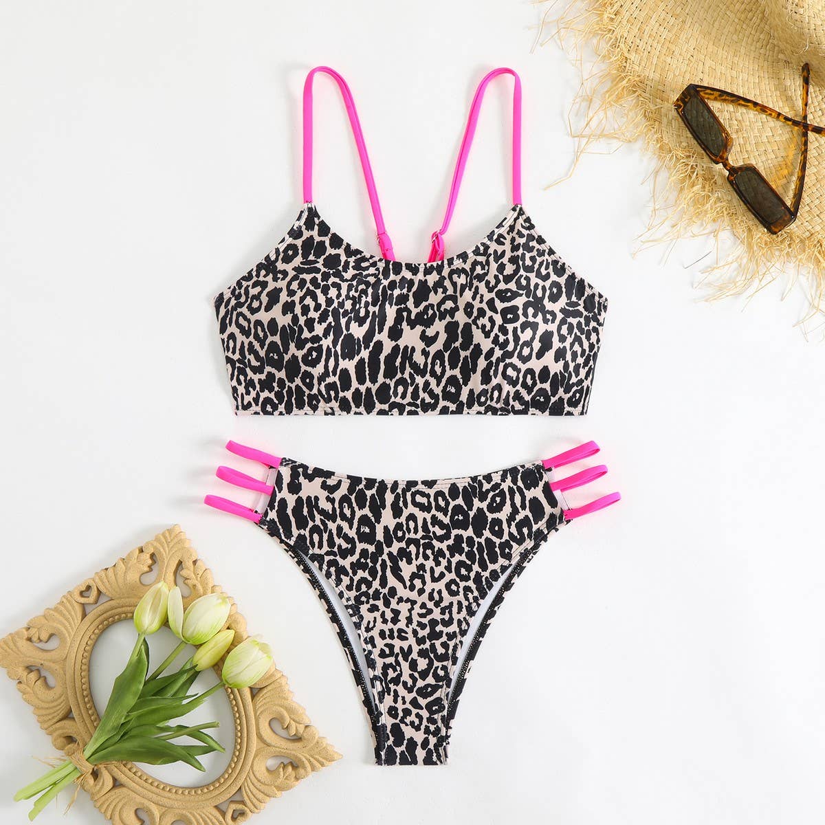 LEOPARD PRINT BIKINI SET - SEXY SWIMSUIT