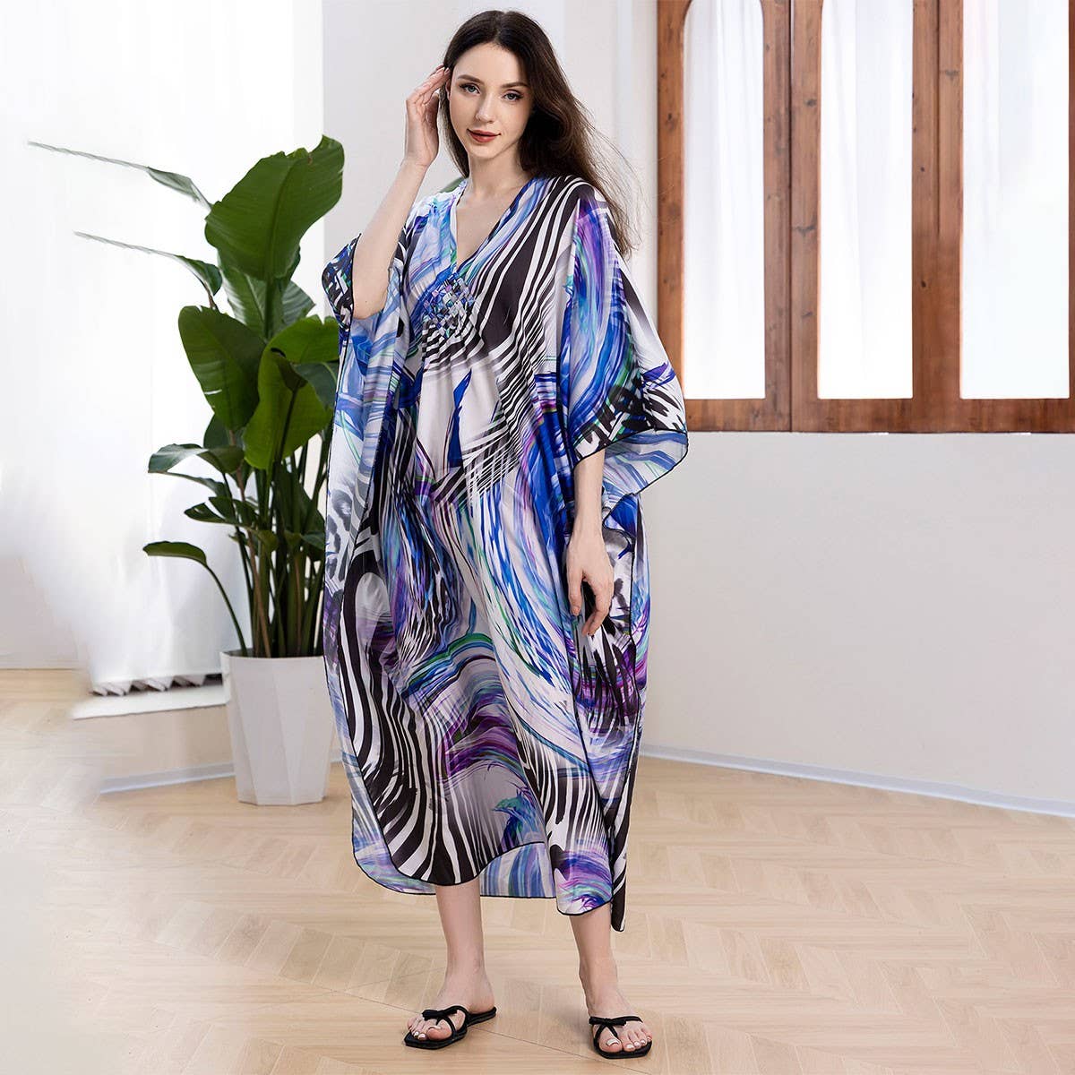 Bikini Quick-Dry Beach Cover-Up with Print_CWMM6200