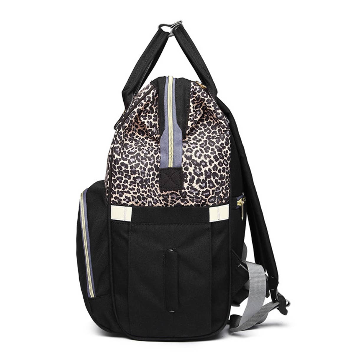 MULTIFUNCTIONAL LEOPARD PRINT MOTHER AND BABY BAG_CWAB2222