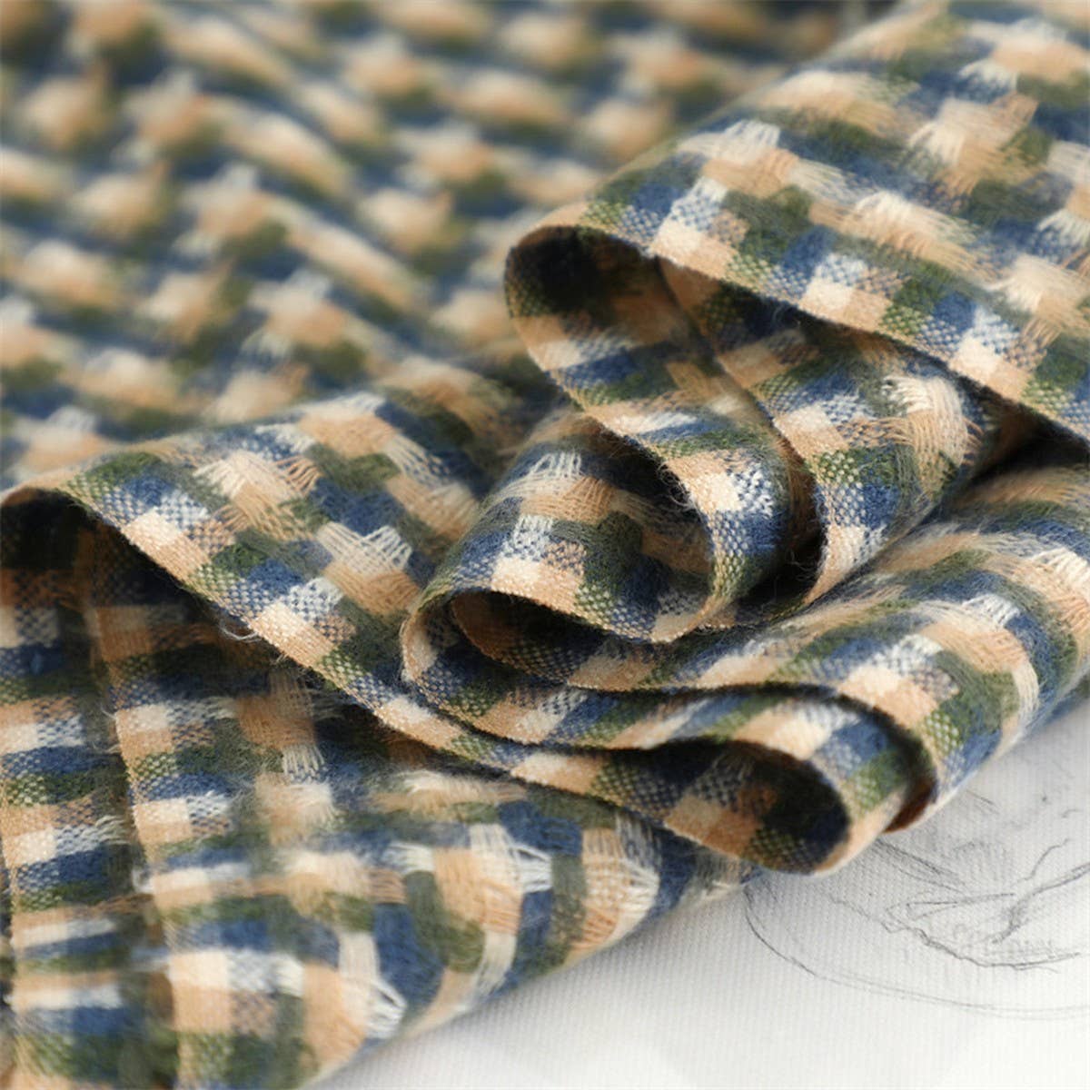 NEW RETRO BRITISH PLAID WARM SCARF