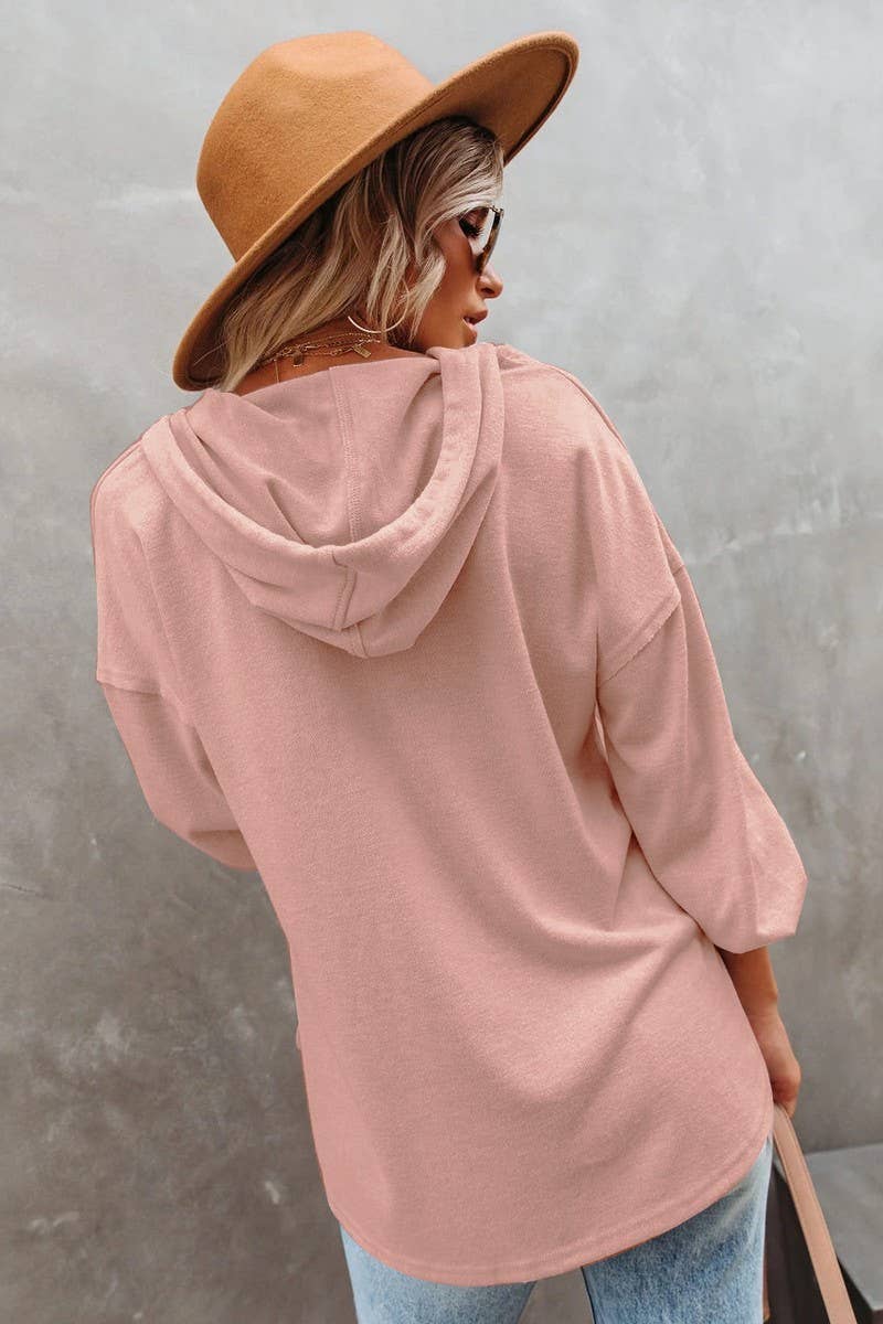 CWOHOL0615_CASUAL LOOSE SOLID COLOR HOODIE SWEATSHIRT