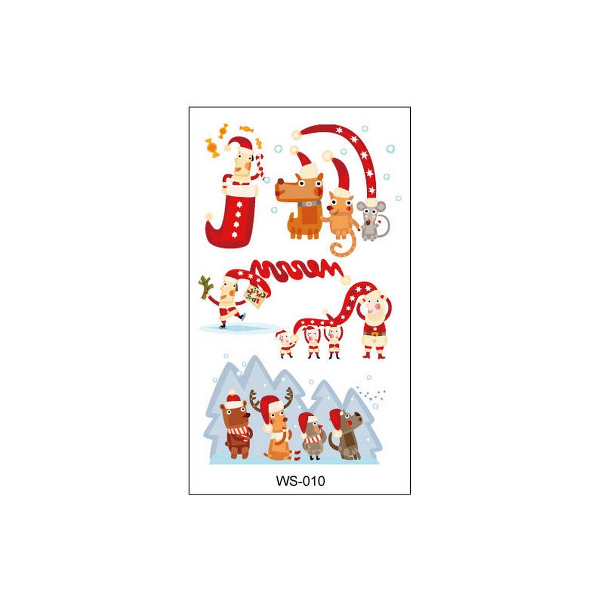 Christmas Candle Transfer Tattoos for Kids Party