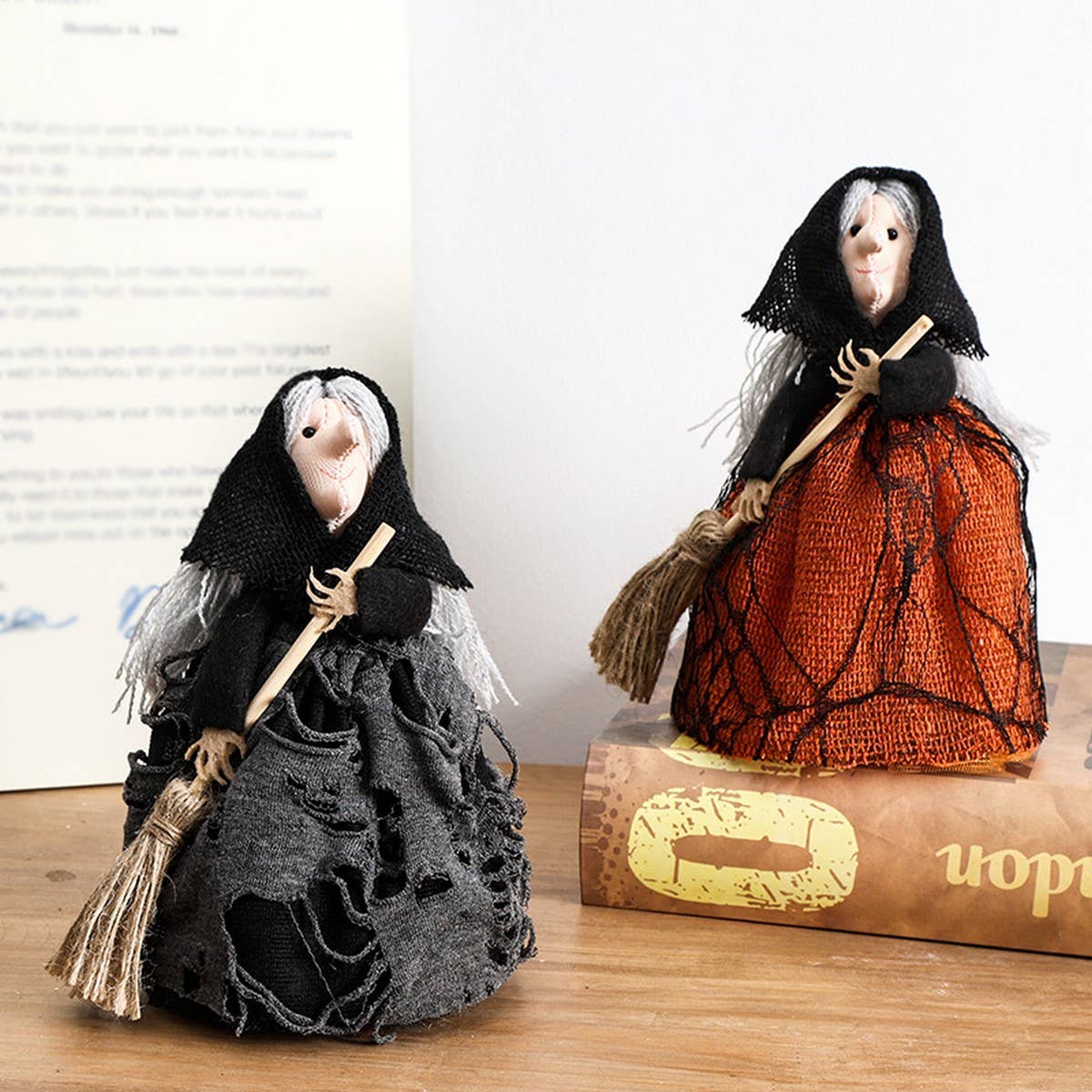 Scary Witch Broomstick Halloween Tree Topper_CWMM9863