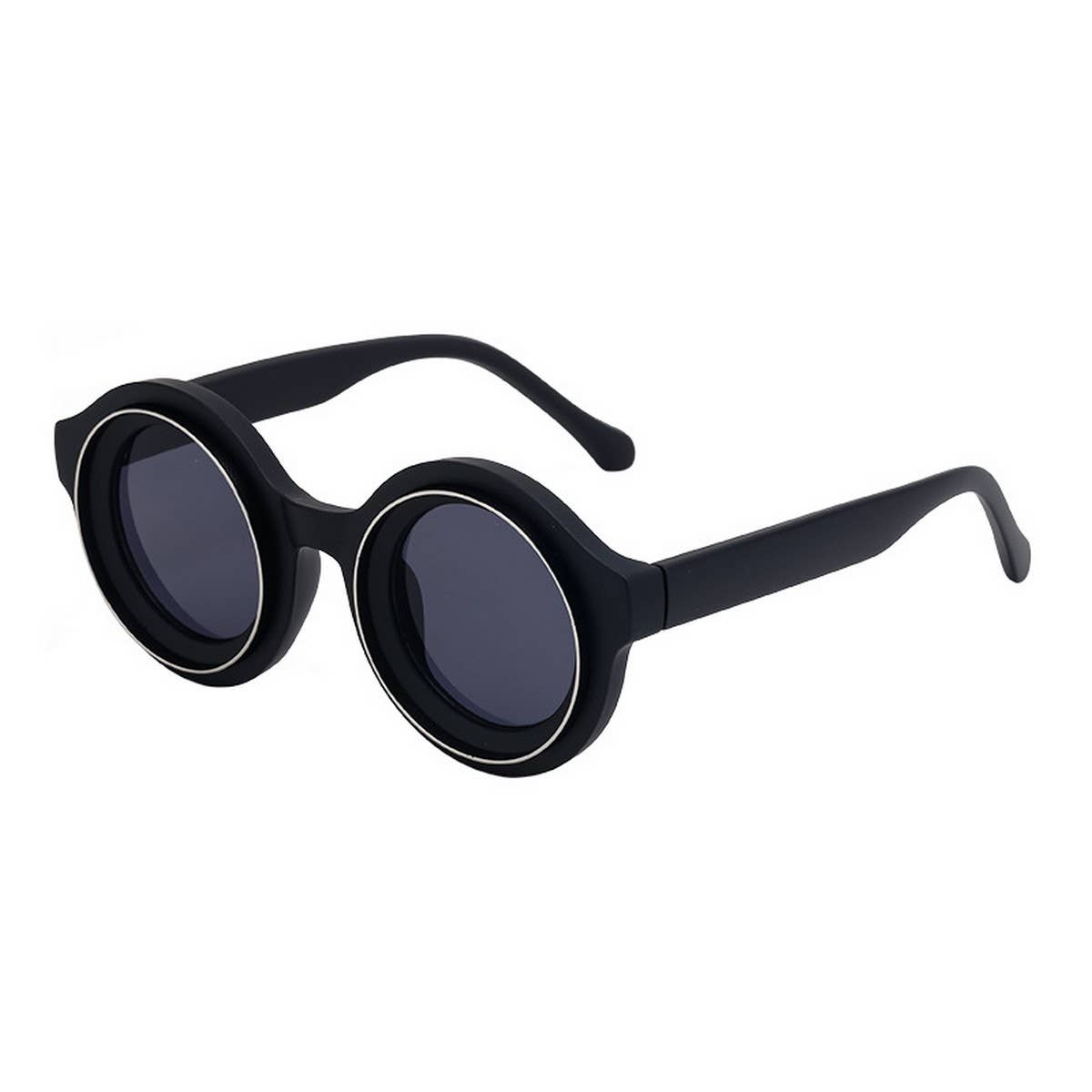 FASHIONABLE HIGH-END ROUND FRAME SUNGLASSES
