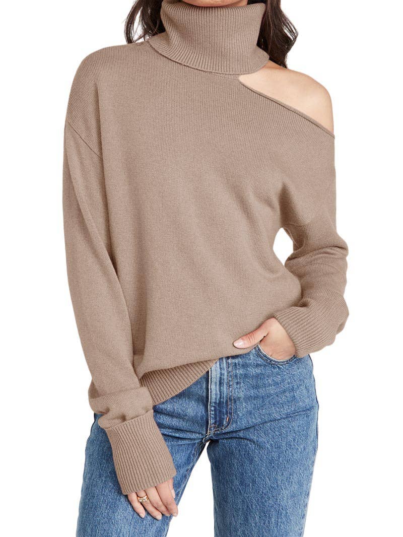 SEXY SWEATER WITH TWO LAPELS MISSING SHOULDERS