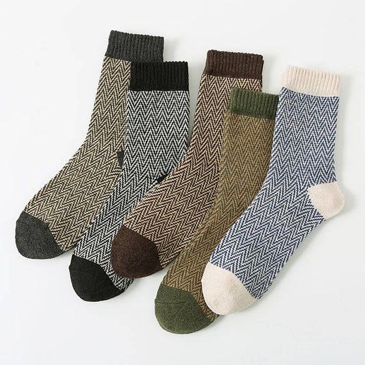 5 PAIRS OF MEN WINTER THICK WARM MID-TUBE SOCKS_CWMS0685