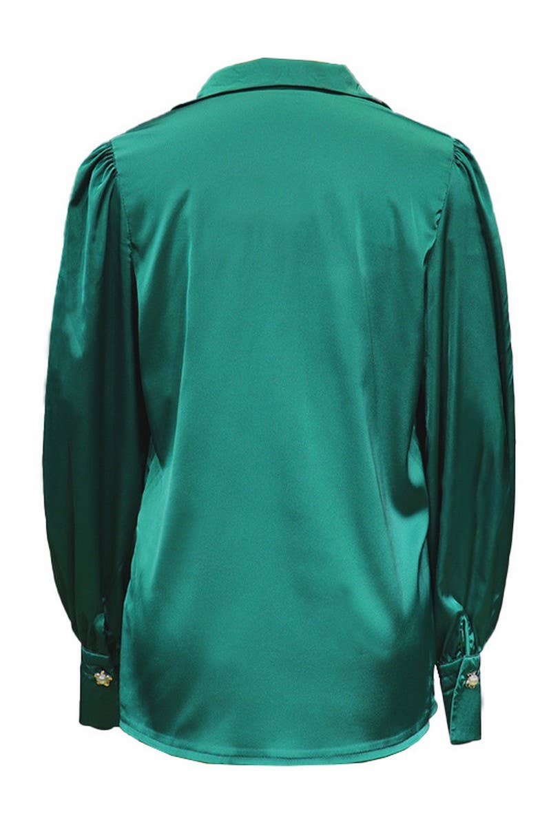 LANTERN SLEEVE LOOSE FITTING SHIRT_CWTSTL0742