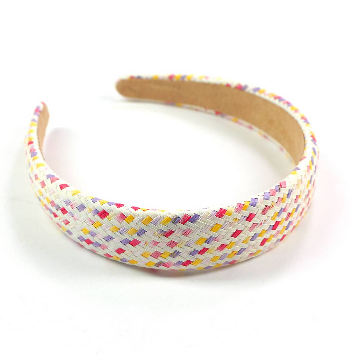 NEW WIDE-BRIMMED STRAW HEADBAND_CWAHA0974