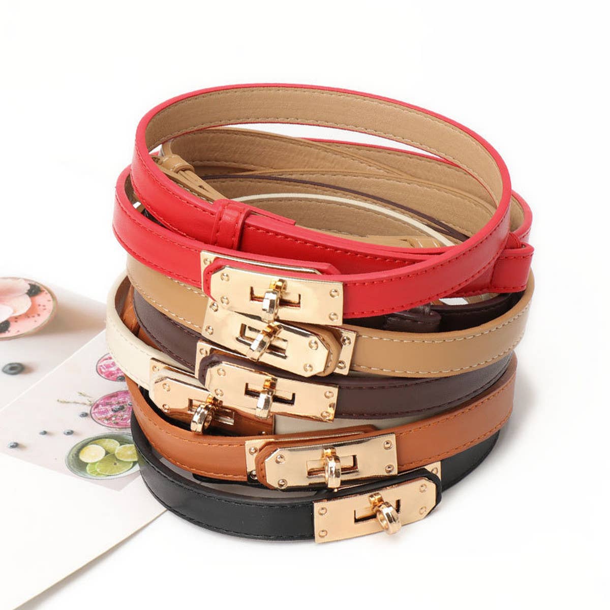 CWABE0903_WOMEN'S ADJUSTABLE BUCKLE BELT