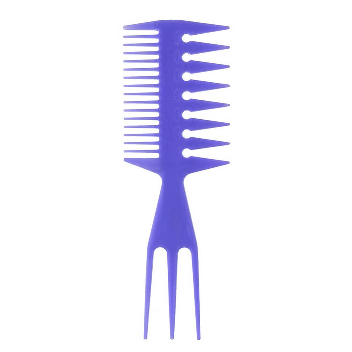 THREE-PRONGED LARGE-TOOTH WIDE-TOOTH TEXTURED COMB