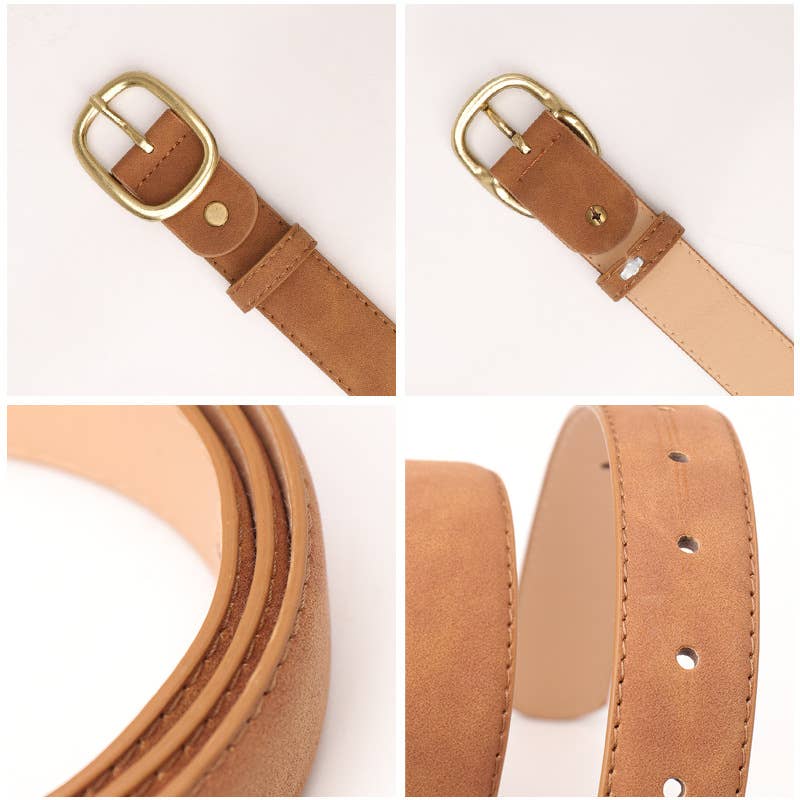 Fashionable retro trendy bronze pin buckle belt