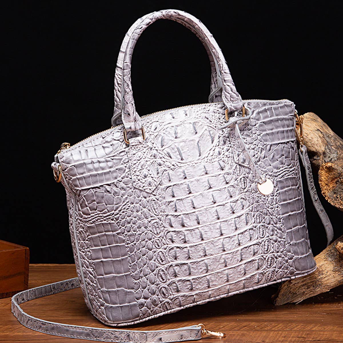 CROCODILE PATTERN HANDBAG SHOULDER BAG_CWAB0571