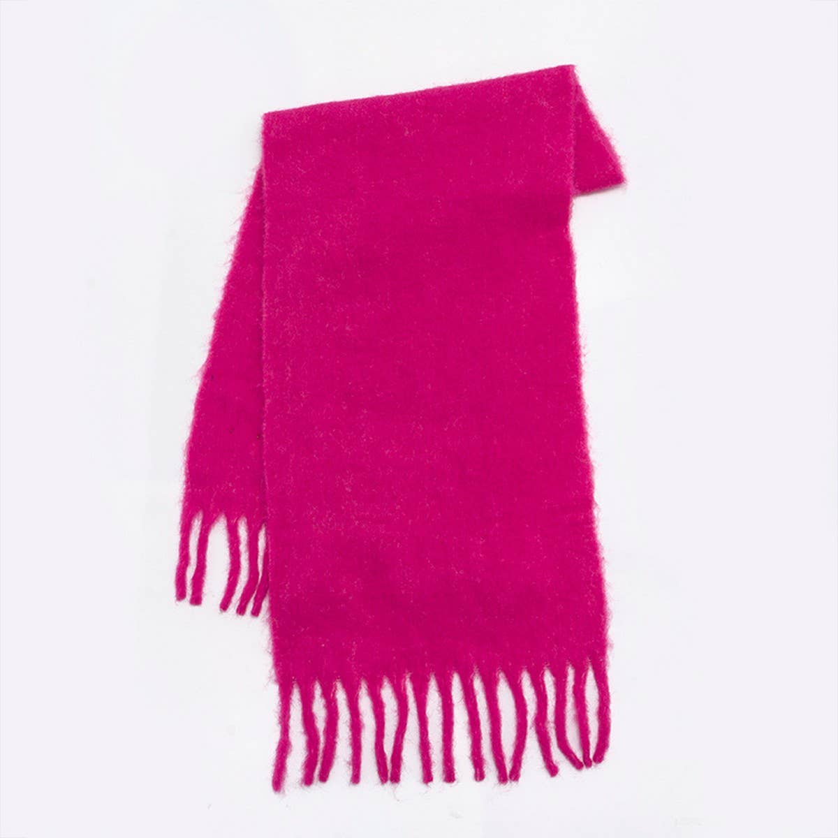 Gradient Loop Yarn Tassel Scarf for Winter