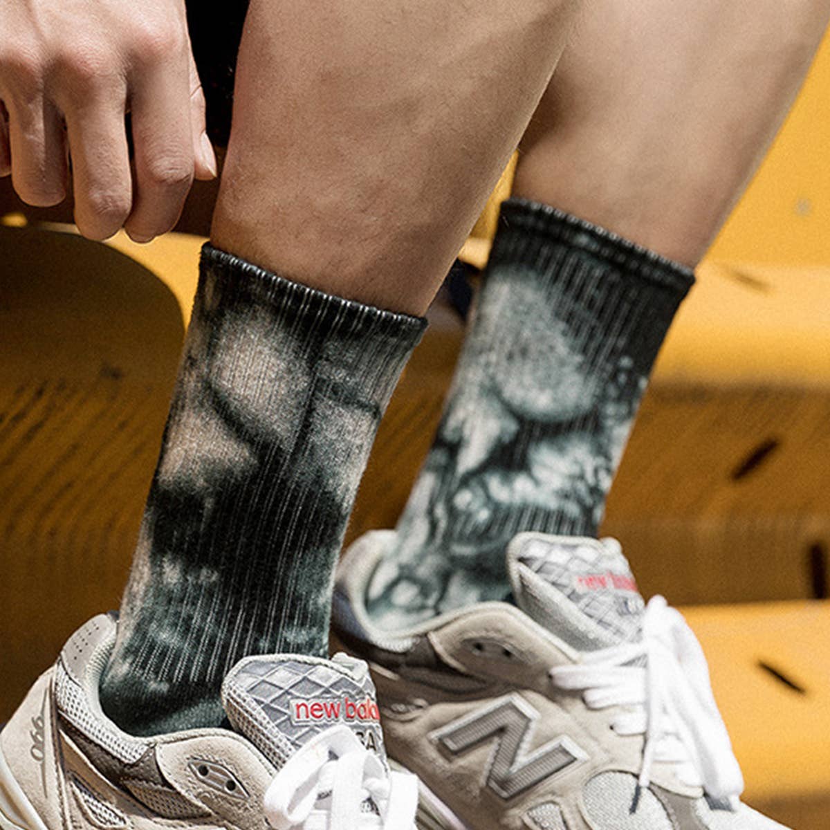 TIE-DYED HIP-HOP SPORTS SOCKS