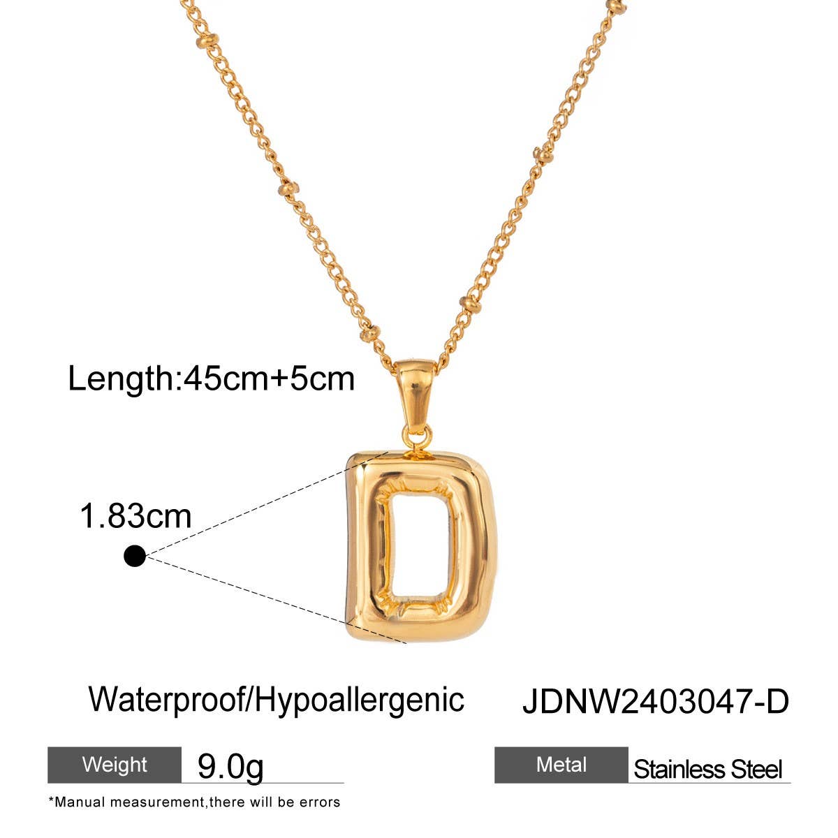 NICHE ALL-MATCH TEMPERAMENT GLOSSY LETTER NECKLACE_CWAJE1893