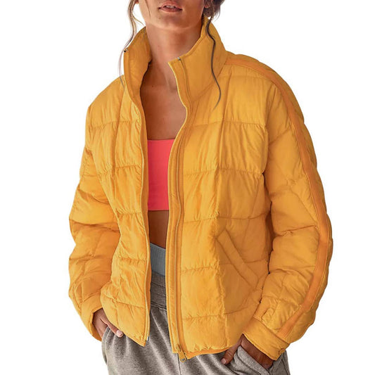 LIGHTWEIGHT ZIPPER COMPRESSIBLE SHORT DOWN JACKET