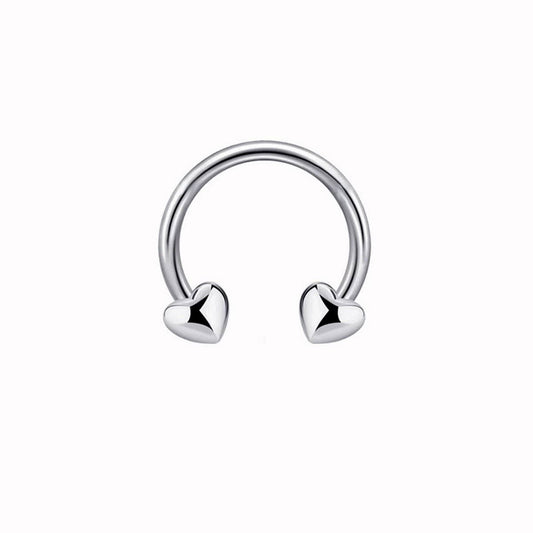 Stainless Steel Heart Nose Ring Piercing_CWMM9517