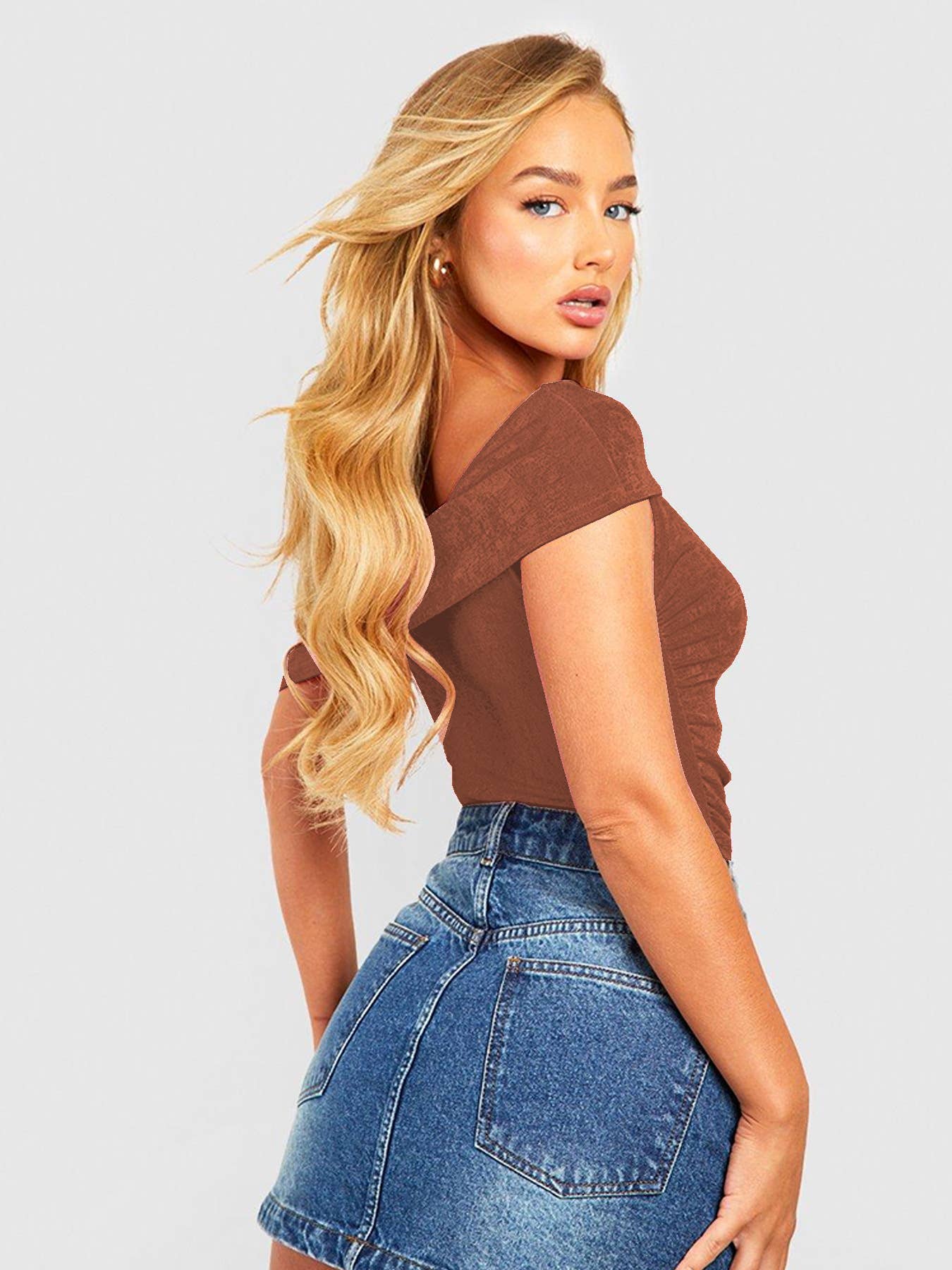 SEXY SLIM FASHION ONE-SHOULDER ONESIE