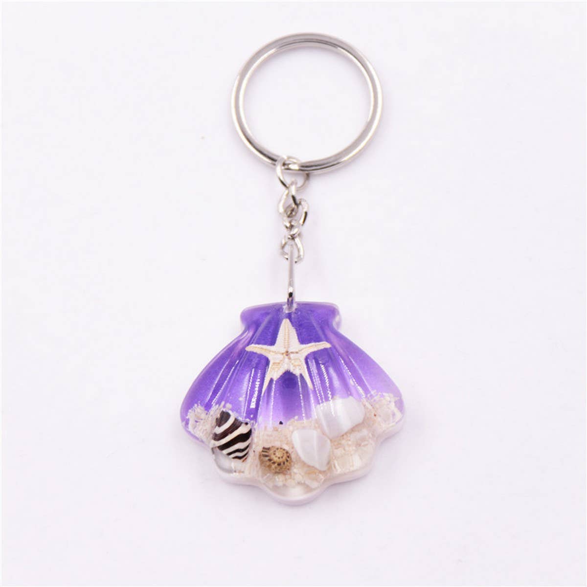 NEW SHELL STARFISH KEYCHAIN SOUVENIR PENDANT