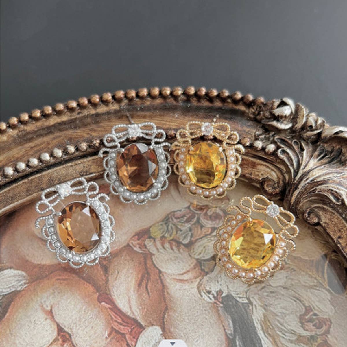 GORGEOUS LARGE CRYSTAL EARRINGS