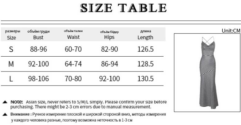 CWDMD5089_STRIPED HALTER BACKLESS VACATION MAXI DRESS