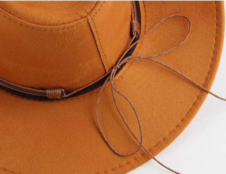 VINTAGE ARTSY WESTERN COWBOY HAT SUEDE VELVET HAT