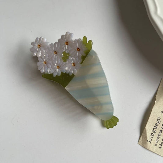 SIMPLE AND FRESH PALM BOUQUET HAIRPIN CLIP_CWAHA1327