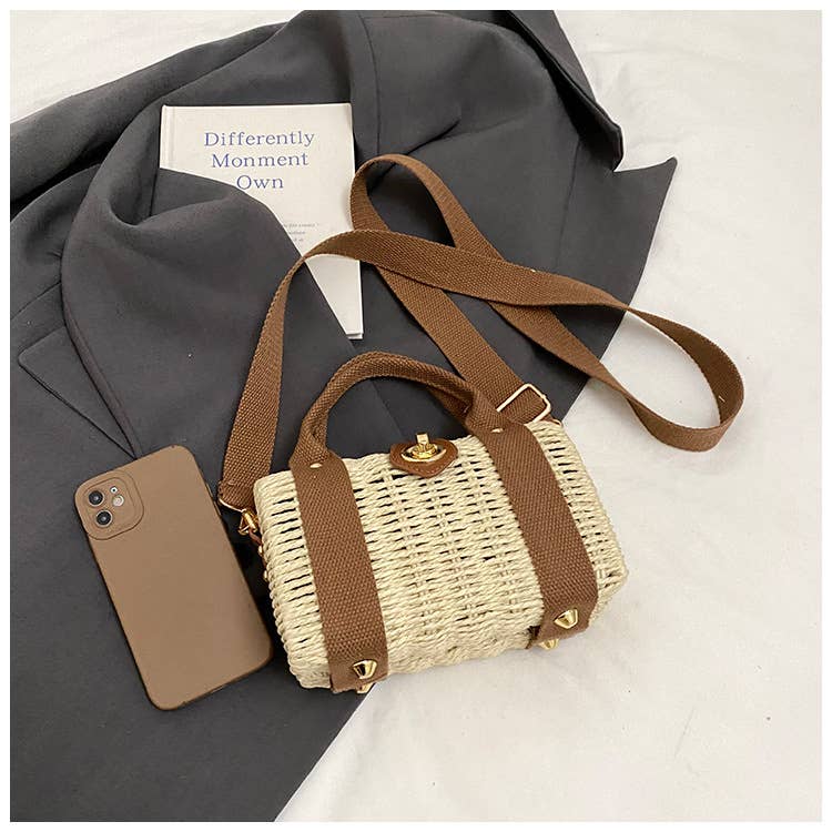 Artistic beach versatile hand-held crossbody bag