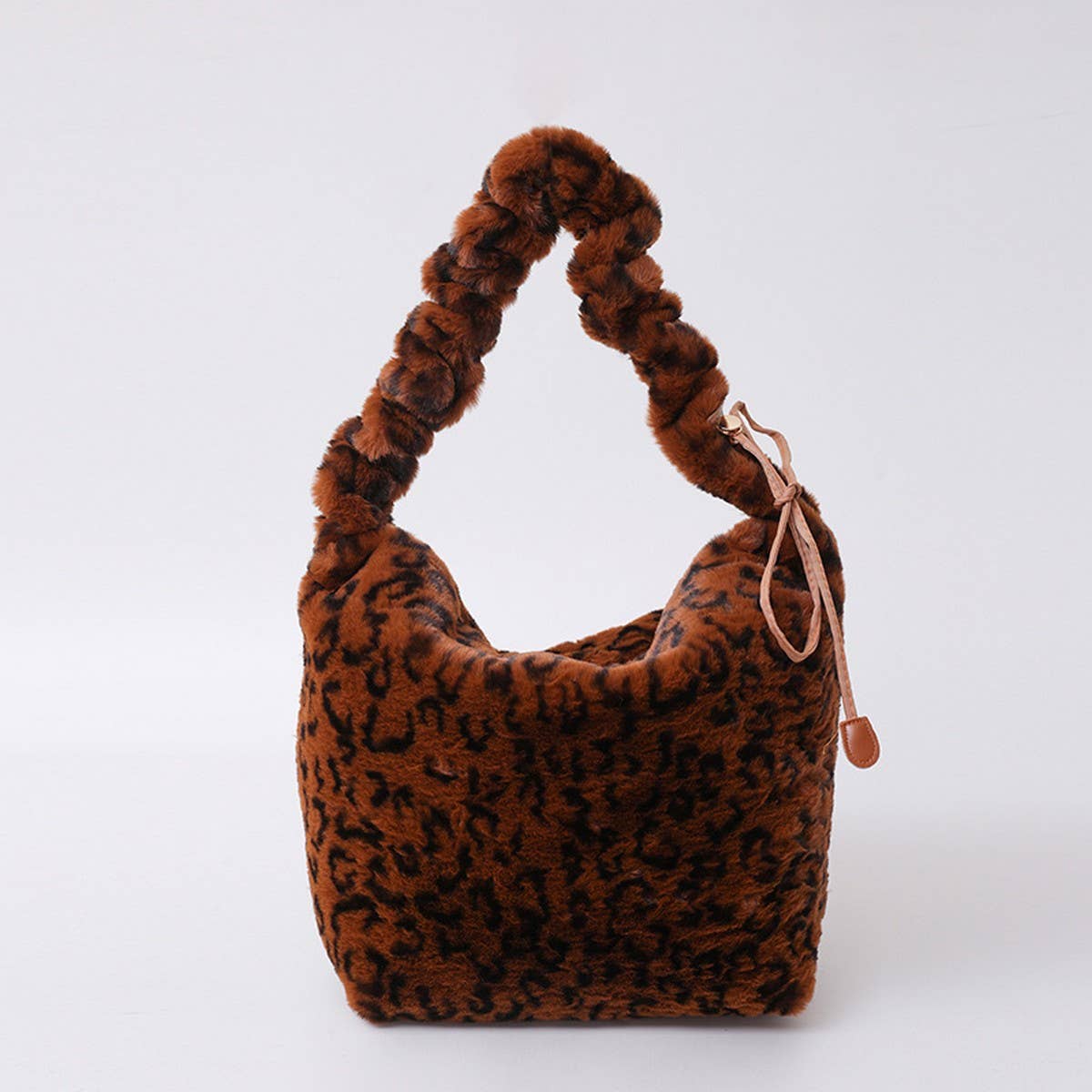 Plush Leopard Handbag Large Crossbody Bag_CUAB00600