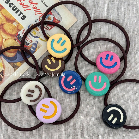 SMILEY FACE HAIR TIES_CWAHA0340