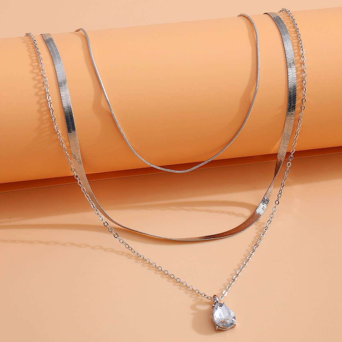 COOL STYLE STACKED TEMPERAMENT SIMPLE NECKLACE