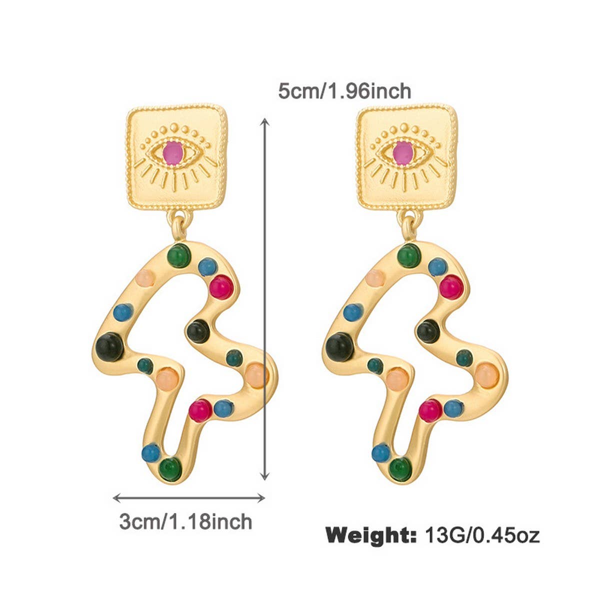 WOMEN'S VINTAGE EVIL EYE NECKLACE AND EARRINGS SET