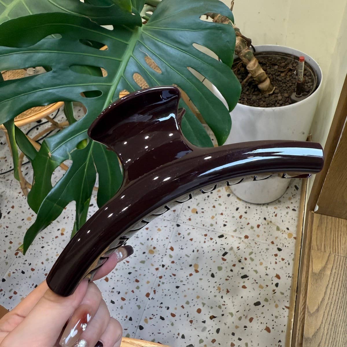 CWAHA4450_NEW FRENCH BUTTERFLY BUCKLE HIGH-GRADE SHARK CLIP