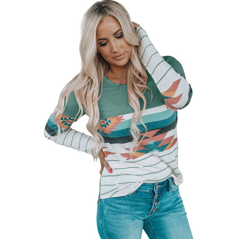 FASHION TREND PRINT SLIM-FIT CREW NECK HOODIE