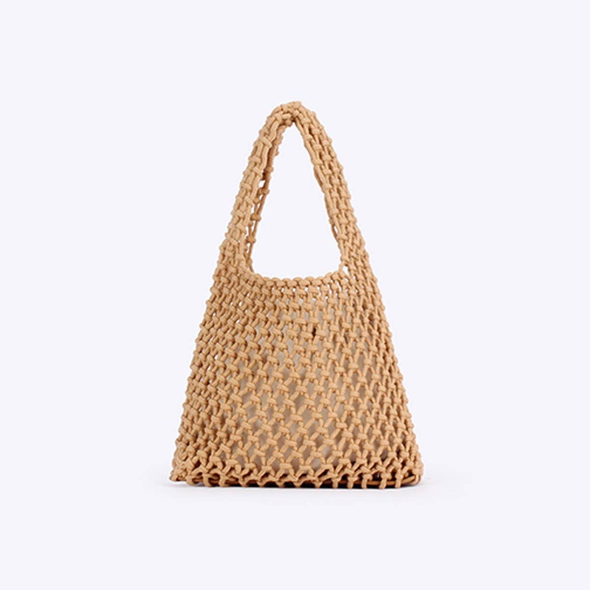 SOLID COLOR HOLLOW COTTON ROPE HAND-WOVEN BAG_CWAB4684