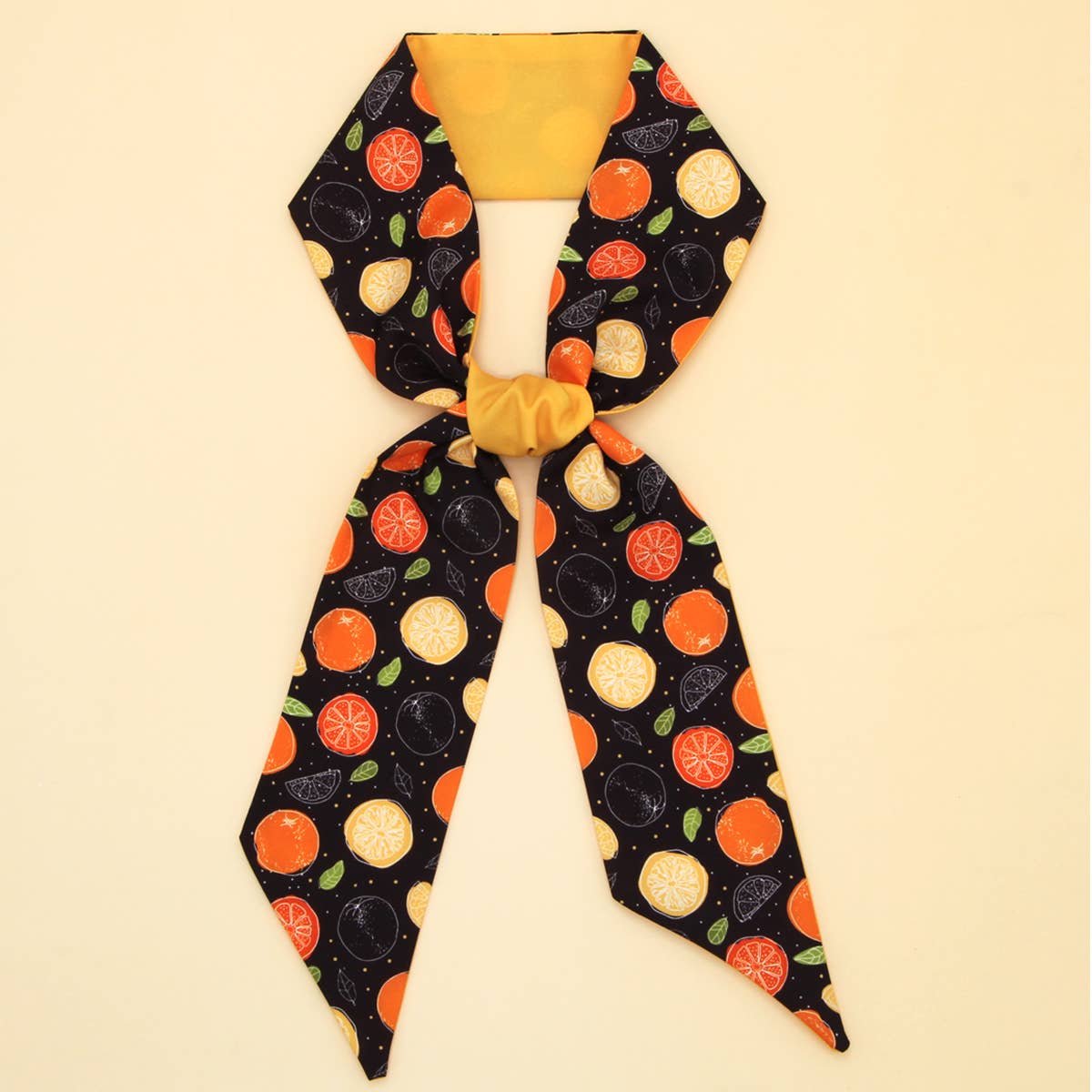 Floral Letter Twilly Scarf for Hair or Bag