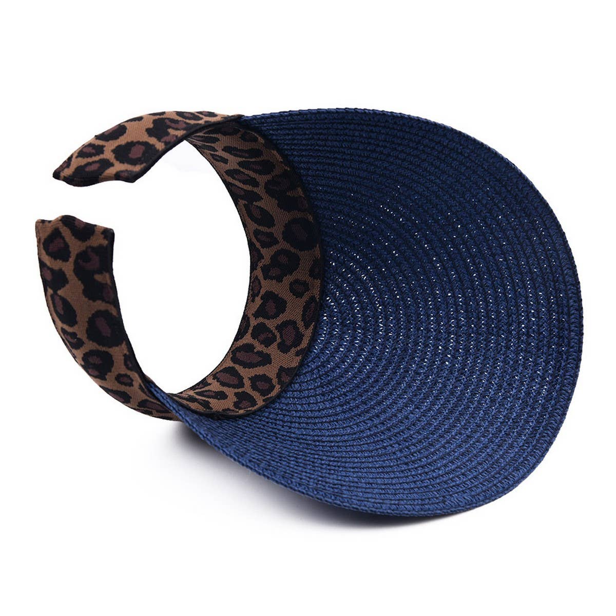 SUMMER NEW LEOPARD PRINT SUN PROTECTION STRAW HAT_CWAH1228
