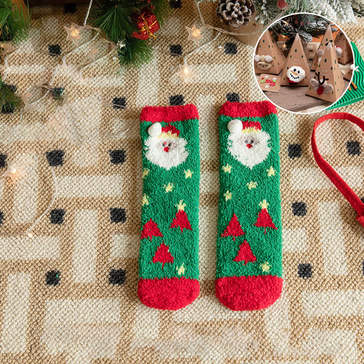 THICK CHRISTMAS SOCKS WITH GIFT BOX