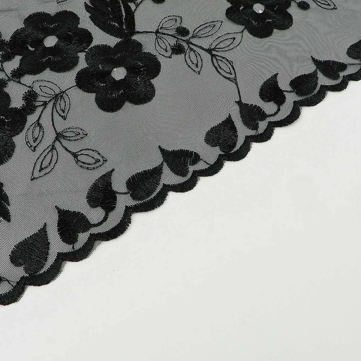 FASHION PRINTED LACE TRIANGLE SCARF WEDDING VEIL_CWMM1991